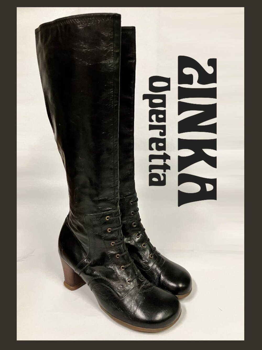 $165 SHIPPED - *UNWORN!* 2009 Operetta ZINKA, Black, Size 9 (best for 8.5)!